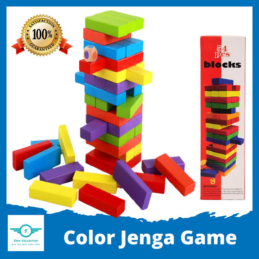 Wooden Color Digital Stacking Blocks