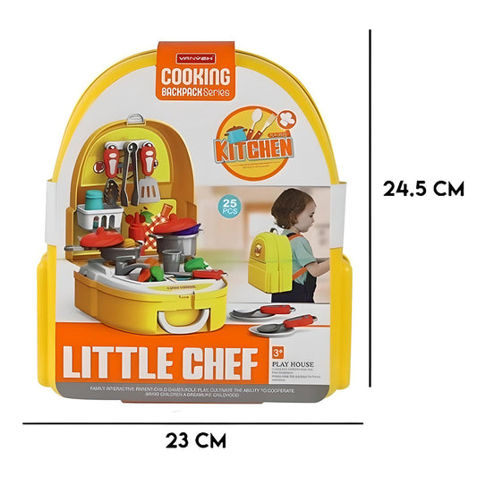 6-in-1 Kitchen Role Play Backpack Set for Kids