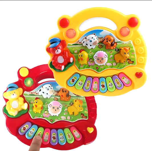 Kids Animal Farm Piano Music Toy – Educational Musical Keyboard with Animal Sounds, Lights & Songs | Early Learning Toy for Toddlers