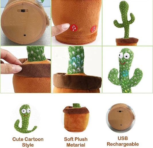 Dancing Cuctus Toy Talk Back Rechargable with
Lighting High Quality
