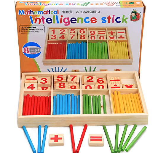 Wooden Numbers, Math Counting Sticks