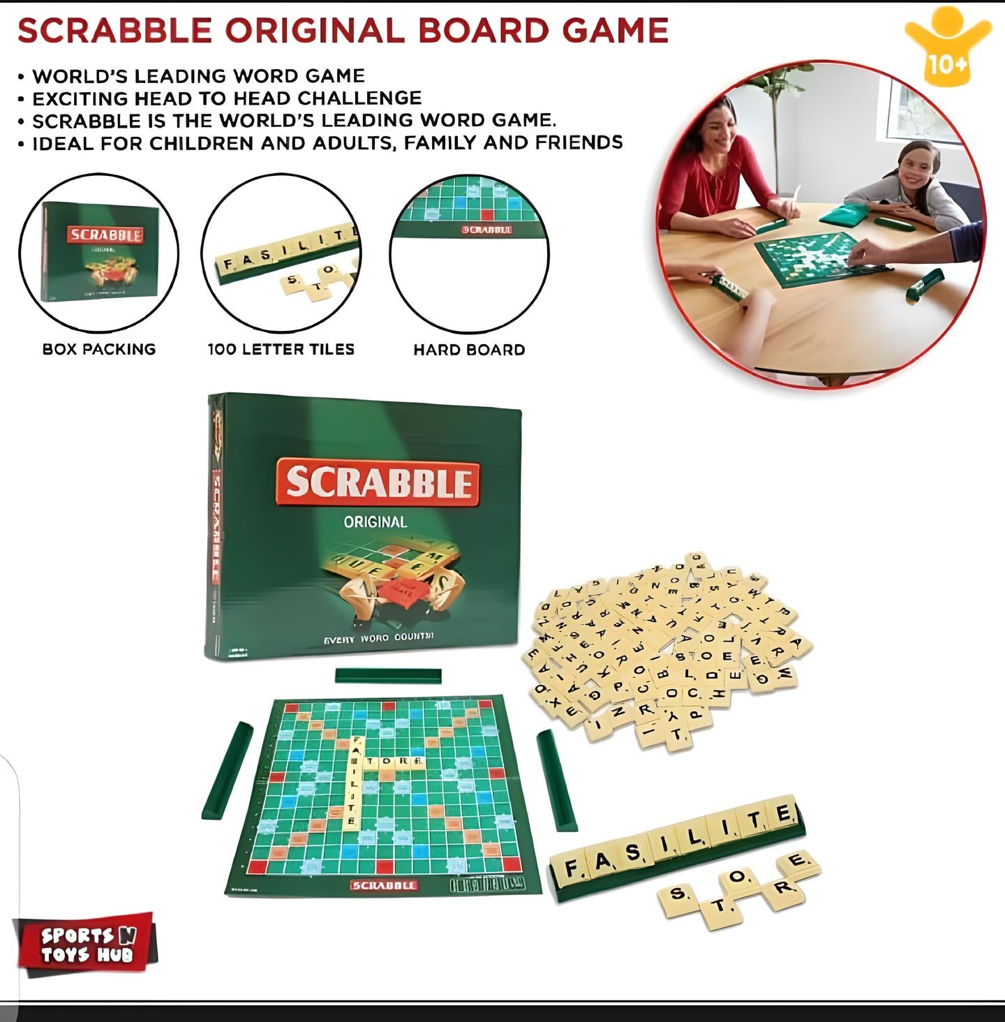 Scrabble Board Game Original – Classic Word Game
